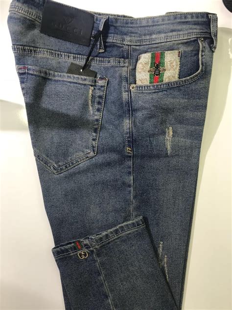 pantaloni gins uomo gucci|gucci denim jeans.